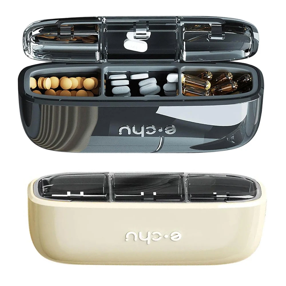 

1 шт., 3-секционный маленький контейнер для таблеток, дорожный органайзер для лекарств, портативный дозатор для ежедневных лекарств, контейнер для витаминов