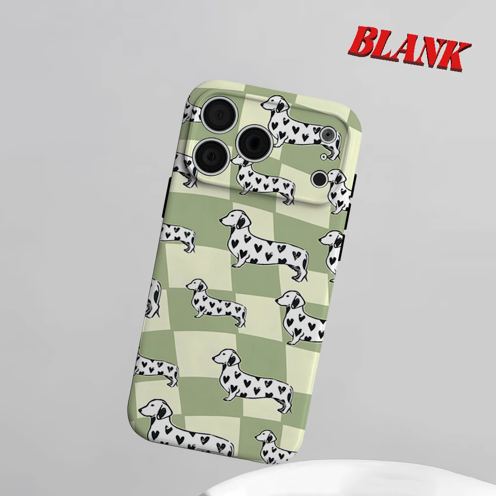 

Heart Dachshund 2-in-1 Phone Case For iPhone 17 16 15 14 13 Pro Max Air 16e INS Flower Hard PC Bumper Cover Coque