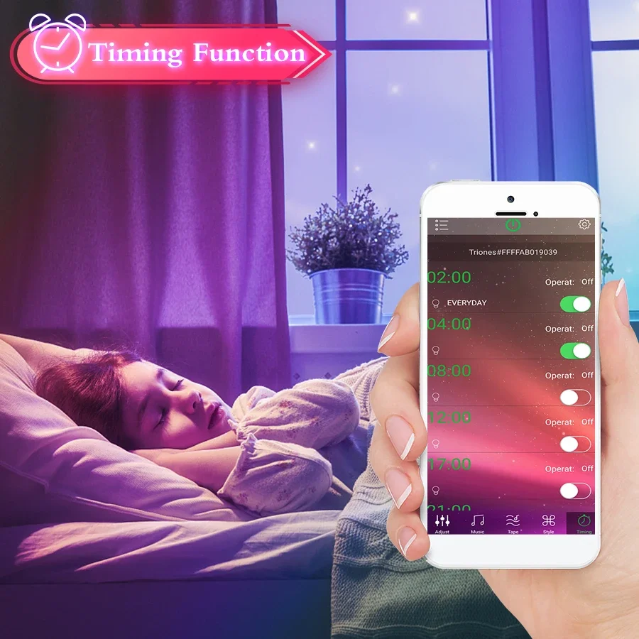 5M Bluetooth 5V USB LED Strip Light with IR 23 Key Remote Control TV Backlight Bar Game Room Party Decor Ribbon Diode Tape