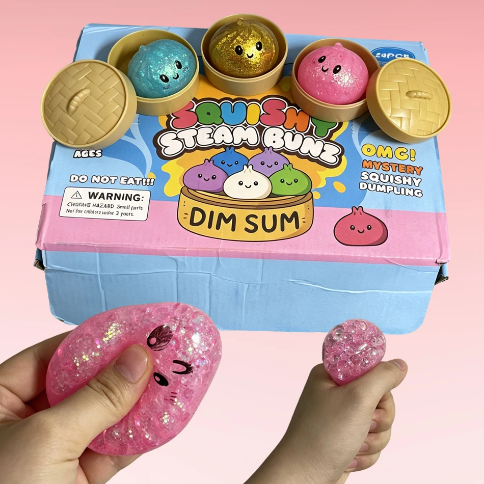 New Blind Box Colorful Simulated Dumpling Squishy Relaxing Relieve Anxiety Antistress Enhance Happiness Rebound Squeeze Reliever