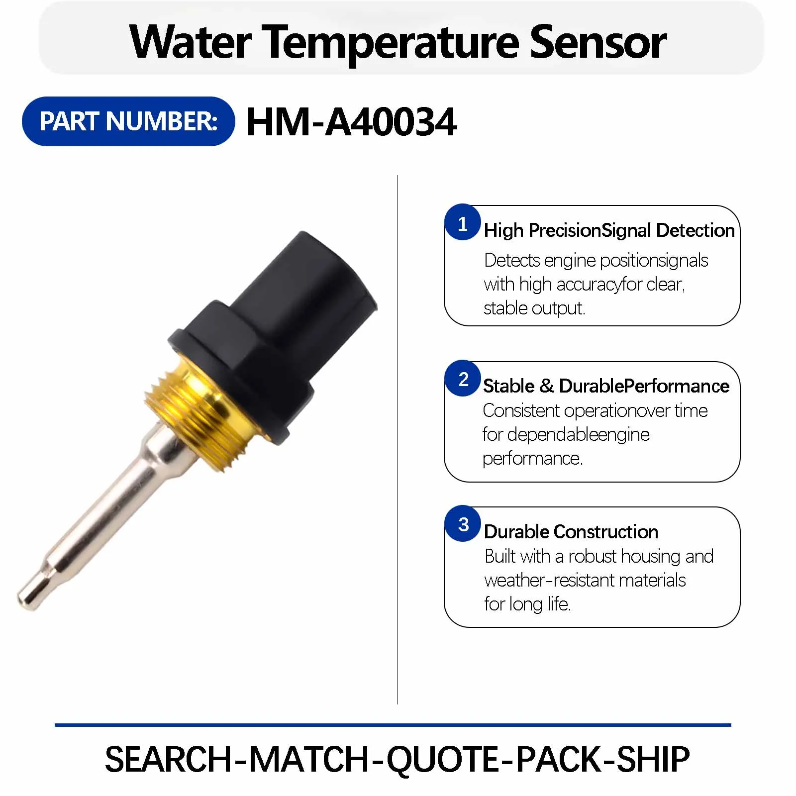 130-9811 HM-A40034 197-8392 Water Temperature Sensor For Caterpillar C9 C7 Engine