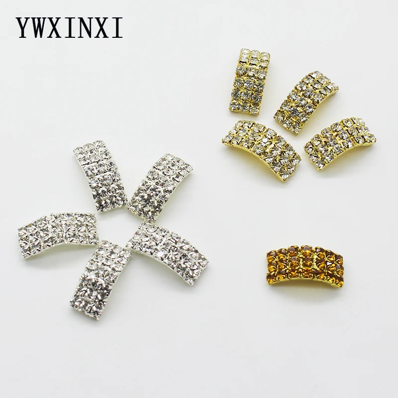 Wholesale hot sale 10 pcs/set 9 * 21mm arched diy jewelry accessories rhinestone accessories handmade decoration sewing buckle