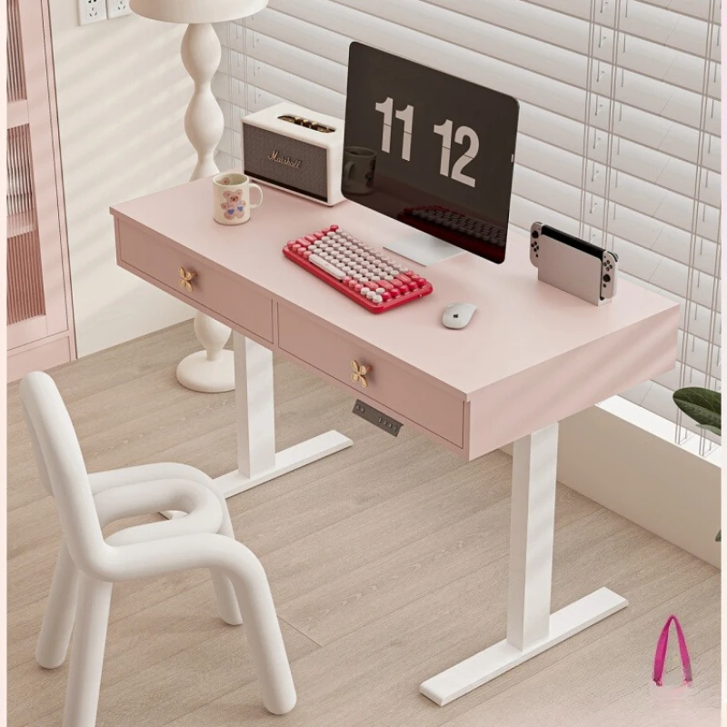 

Integrated Pink Desk Standing Workbench Smart Desk