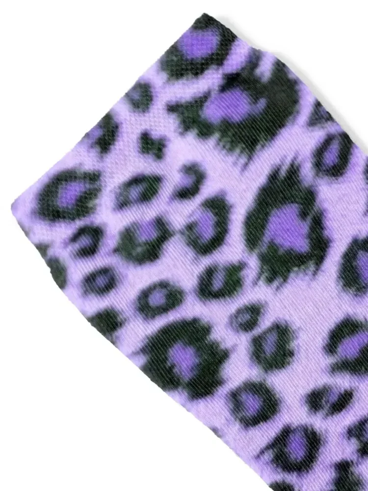 Purple Leopard Print Socks winter gifts compression heated sport Male Socks Women's