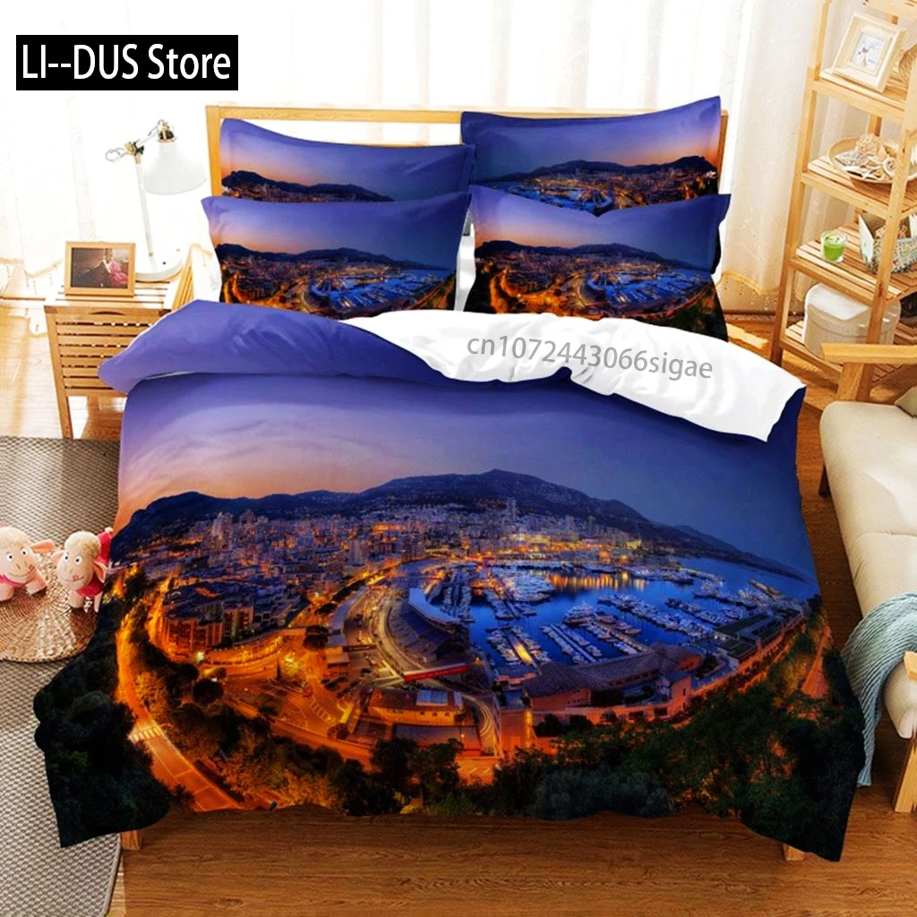 

Night View Bridge Bedding Set Duvet Cover Set 3d Bedding Digital Printing Queen Size Bedding Set Fashion Design