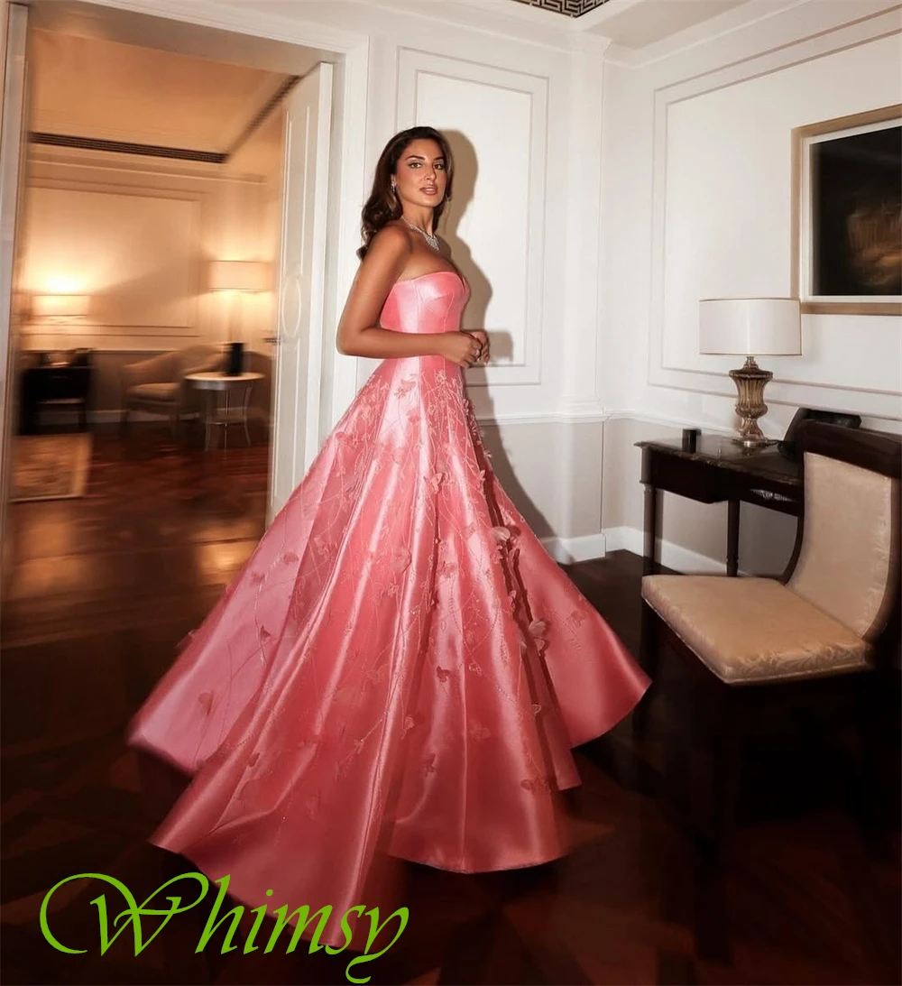 فستان سهرة كلاسيكي مخصص من الساتان على شكل قلب، فساتين فاخرة لحفلات العودة للوطن، فساتين مناسبة مخصصة بدون أكمام