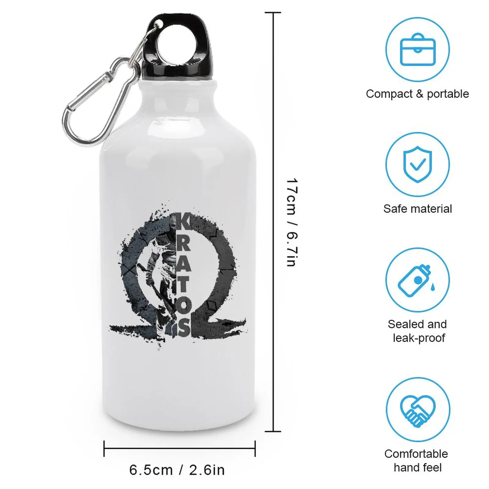 Kratos Sparta 5 Thermos Flask DIY Sport Bottle Aluminum Funny Kettle Coffee Cups Funny Kettle