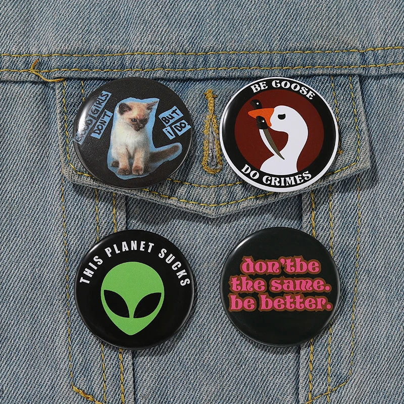 Anime Flandres Soft Button Pin, Animal divertido, Ganso, Sapo, Gato, Alienígena, Broche de cereja para chapéu, Bolsa, Joia criativa, Emblema de lapela, 2023