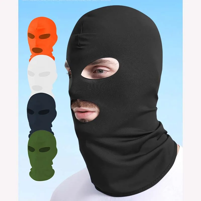 

Three-Hole Breathable Sun Protection Headgear Outdoor Sports Motorcycle Helmet Quick-Drying Hood Outdoor Riding Ice Silk Mask