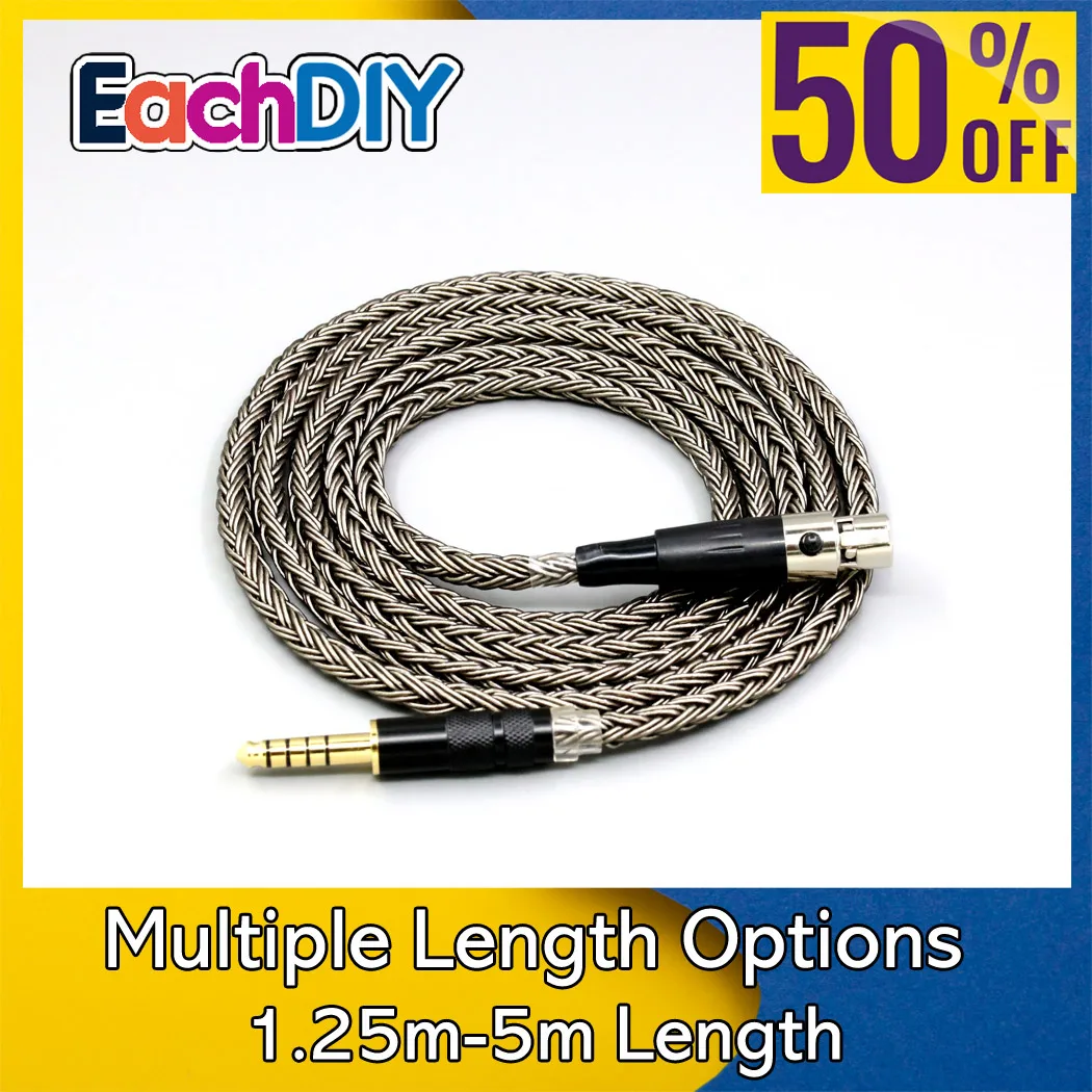 AKG Q701 K702 K271 K272 K240 K141 K712 K181 K267 K712 8838용 16코어 그레이 실버 도금 이어폰 케이블