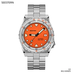 SEESTERN 2022 New Diver Watch For Men SUB600T Automatic NH35 Movement Mechanical Watches 20ATM Waterproof Luminous Wristwatch V3