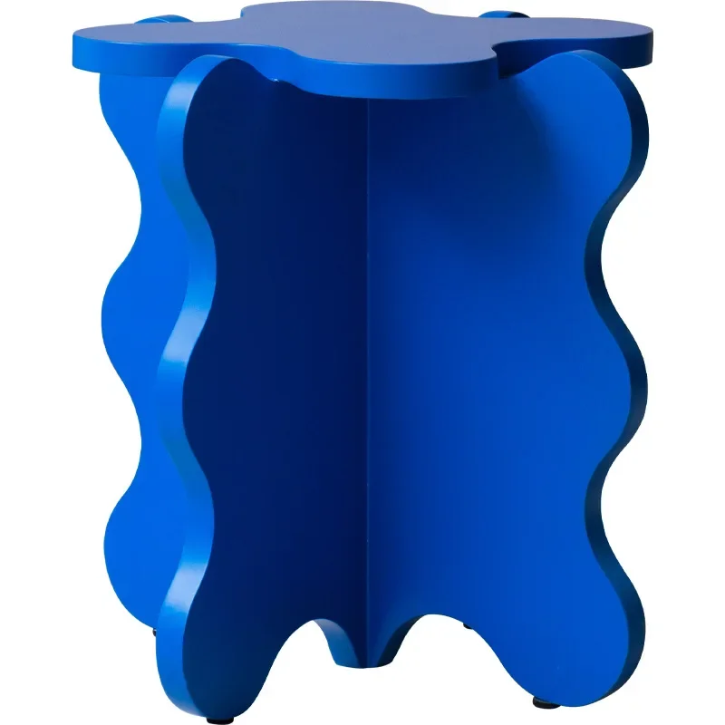 

Cartoon Petal Side Table Ins Celebrity Blogger Same Paragraph Wave Coffee Table Creative Color Small Table Shooting Props