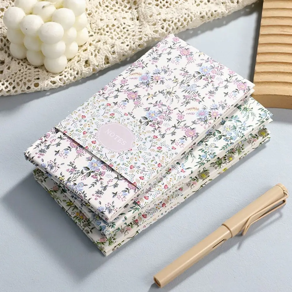 Durable Stylish A6 Cloth Notebook Fabric Cover Morandi Embroidered Notebook Compact Cotton Cloth Binding Student Diary Student