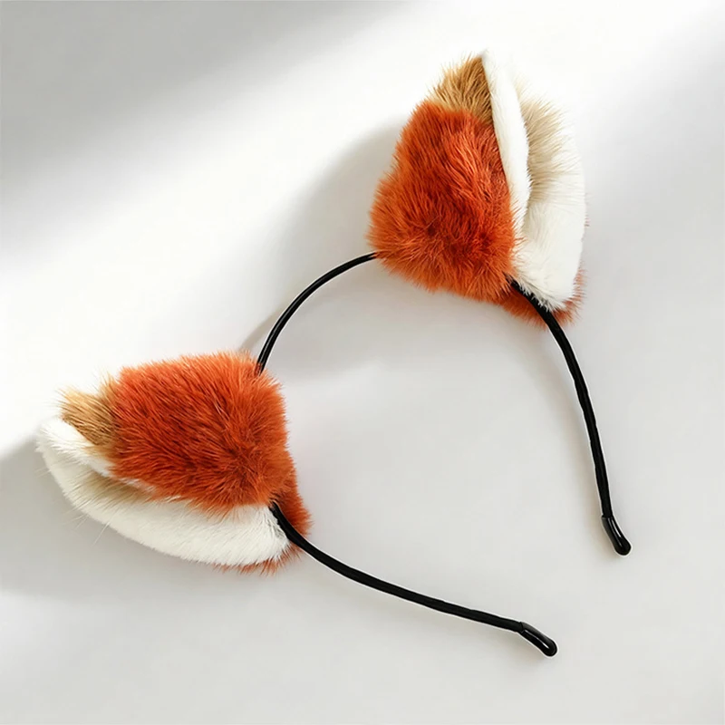 

Плюшевая повязка на голову с ушками лисы для женщин, аксессуар для косплея, карнавальный головной убор для Хэллоуина, аниме и повседневного использования 2026
