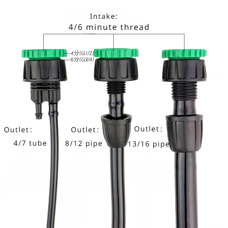 2pcs Quick joint 4/6 points to 47/812/16PE gardening automatic watering device