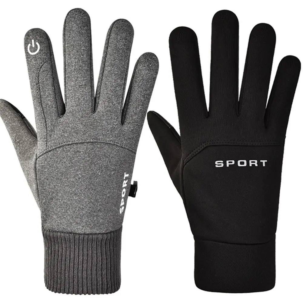 

Outdoor Windproof Touch Screen Running Waterproof Fleece Sports Mittens Men's Gloves Motorbike Gloves Cycling Accessory