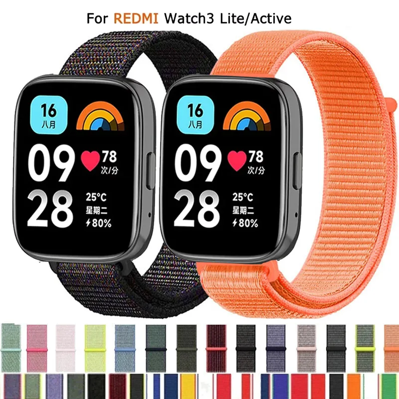 22MM Sport Nylon-Armband für Redmi Watch 3 Lite/3 Active, Armband Correa für Redmi Watch 5 Lite/5 Active, weiches Handgelenkband