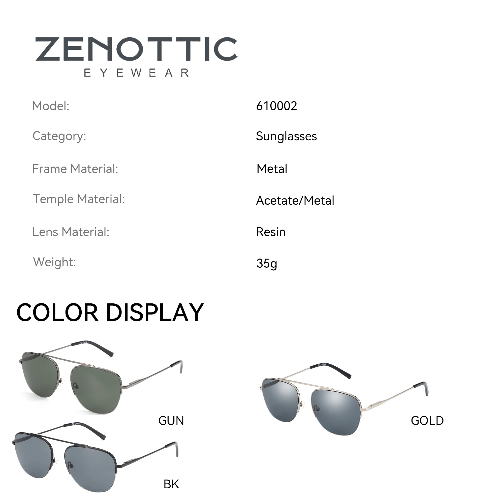 ZENOTTIC-Lunettes de soleil rétro pour hommes et femmes, protection UV400, mode pilote