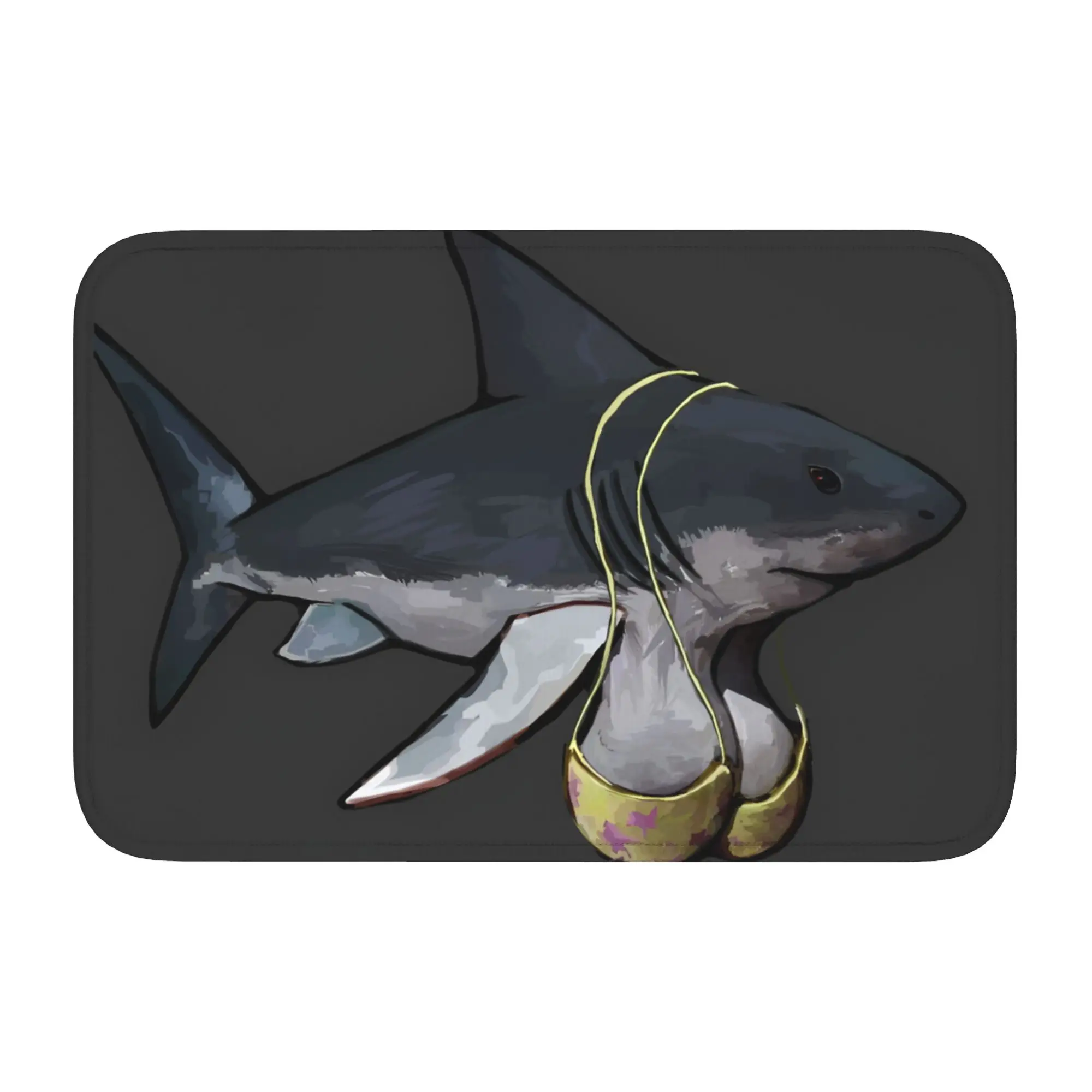 Custom 3D Illusion Fish Shark Doormat Non-Slip Entrance Welcome Kitchen Bath Floor Door Mat  Toilet Living Room Carpet Rug