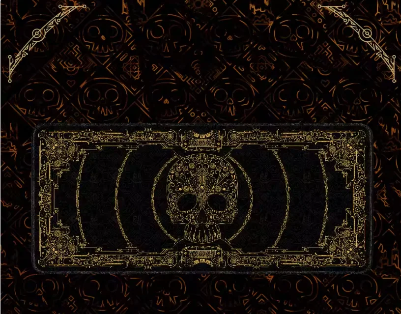 

Skeleton Head Personalized Mouse Pad Super Large Waterproof Gaming Resistant Desk Mat Natural Rubber Laptop Office Accessories