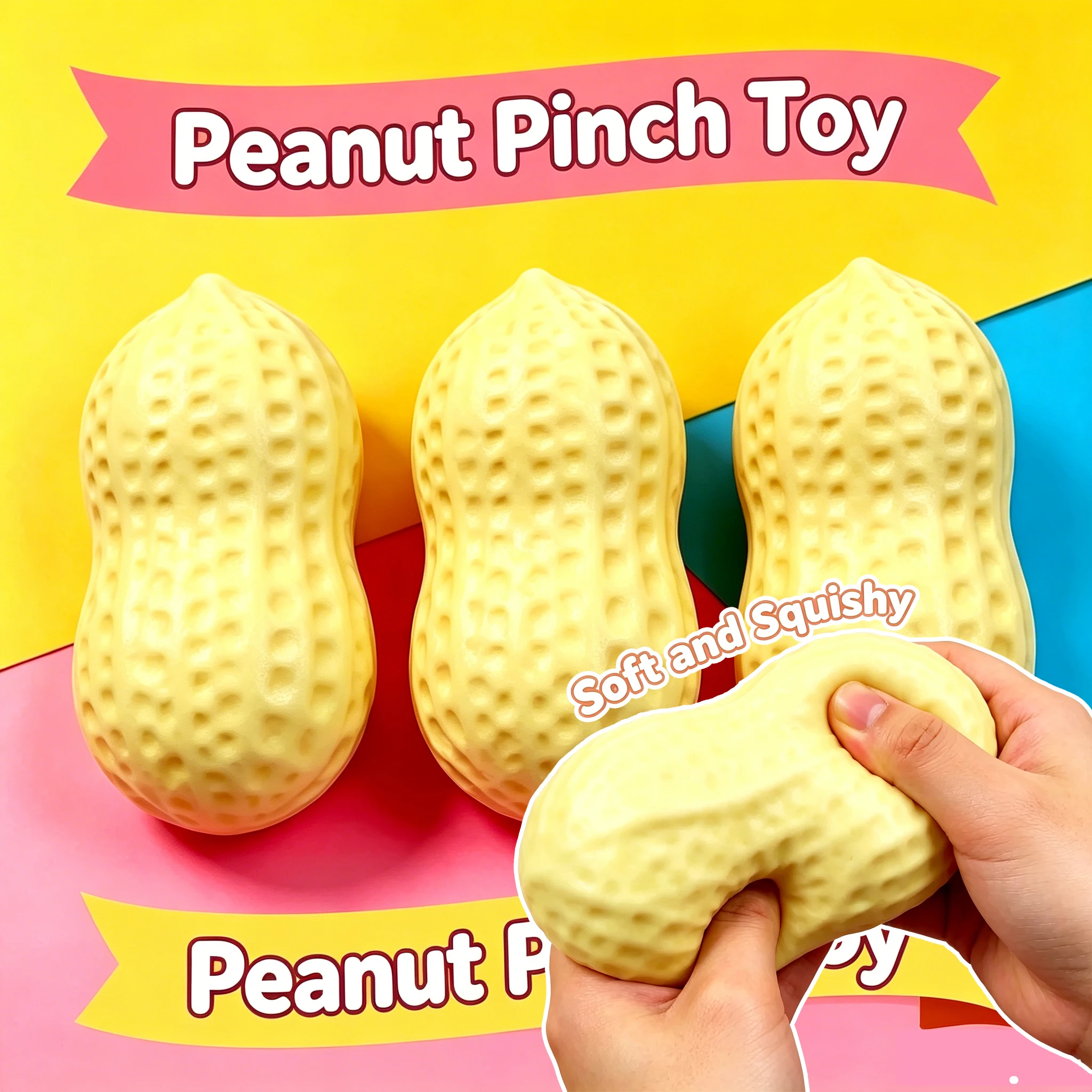 bola-antiestresse-em-forma-de-amendoim-3-pecas-textura-macia-e-crocante-nao-toxica-e-segura-brinquedo-sensorial-asmr-brinquedo-de-apertar-com-retorno-lento