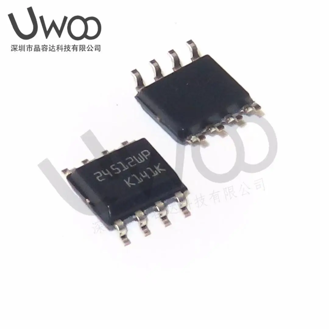 5PCS/LOT M24512-WMN6TP 24512WP EEPROM Memory IC 512Kbit I²C 1 MHz 500 ns 8-SOIC