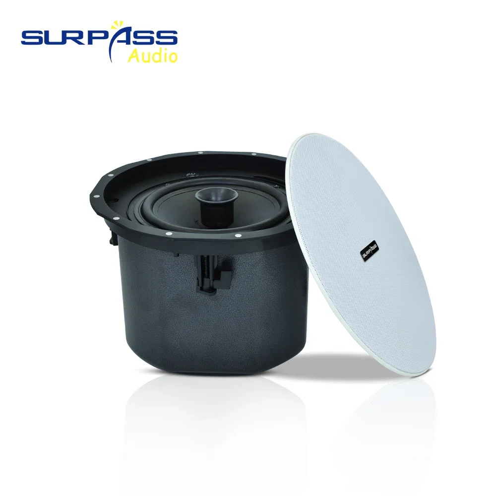 مكبر صوت راحة محوري عالي الجودة مقاس 8 بوصة مكبر صوت سلبي داخل السقف 100 فولت/70 فولت/16 أوم نظام صوت PA قوي لمتجر السوبر ماركت #1