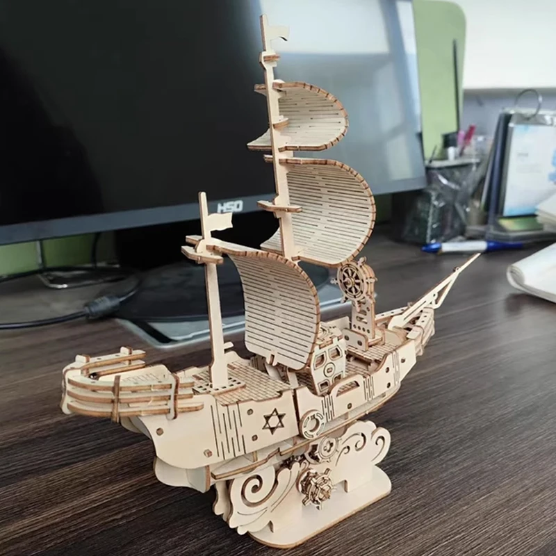 DIY 3D Holzpuzzle Celestia Segelboot Versand Modell Drachenboot Zerstörer Holzpuzzle Spielzeug für Kinder Kinder Home Room Decor