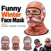 3D Face Balaclava Hat Funny Full Face Covering Hood Balaclava Motorcycle Riding Skiing Face Mask Balaclava Outdoor Warm Hat 4
