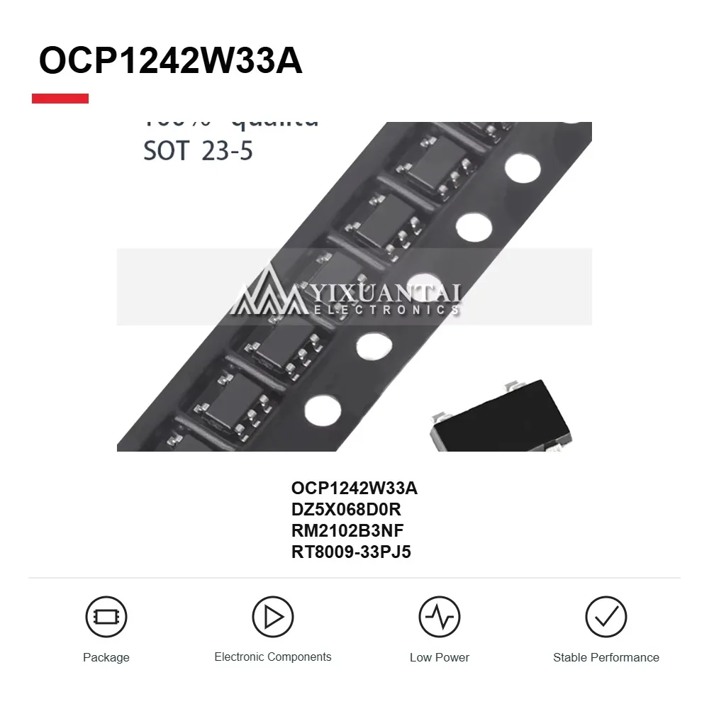OCP1242W33A DZ5X068D0R RM2102B3NF RT8009-33PJ5 Power Management Components SOT-23-5 10PCS