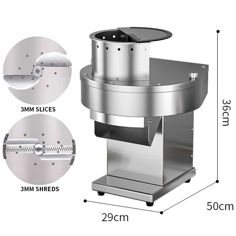 Máquina cortadora eléctrica de frutas y verduras, máquina cortadora de 1-7mm con hoja trituradora para uso doméstico, máquina procesadora de verduras