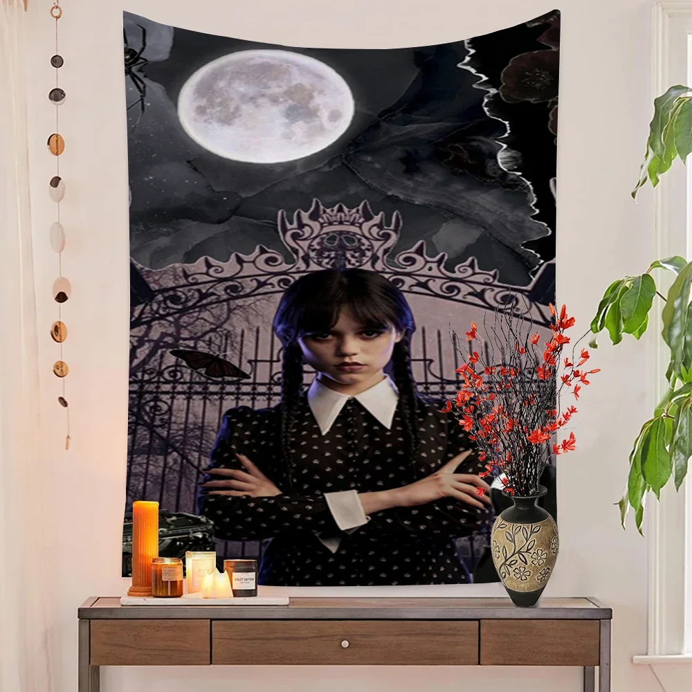 Wednesday Addams Dancing Hippie Wall Hanging Tapestries For Living Room Home Dorm Decor Kawaii Room Decor