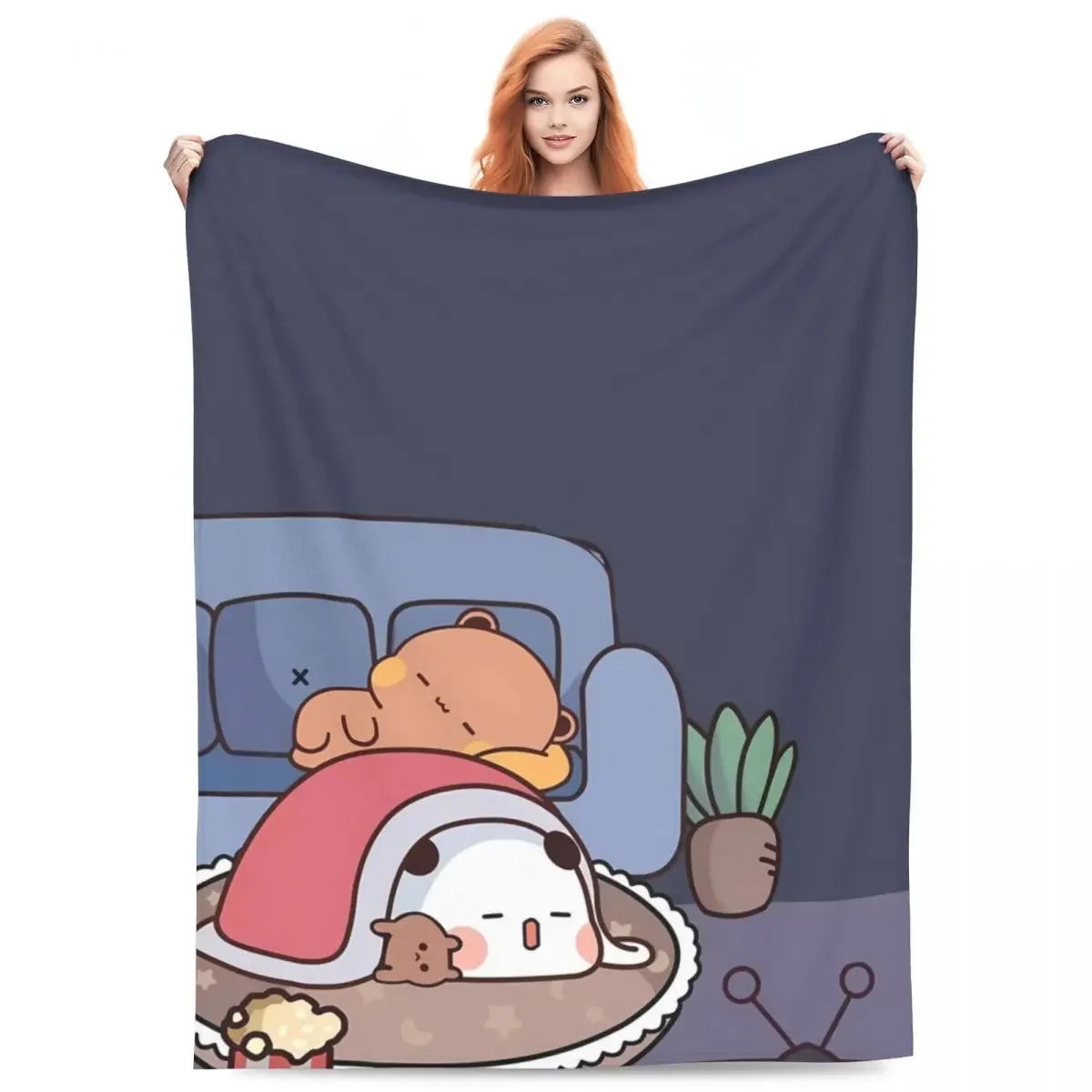 

Super Warm Plush Throw Blanket for Travel Office Couch Bed Graphic Flannel Bedspread and Sofa Cover