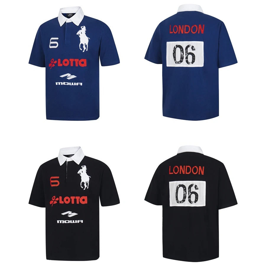 

Рубашка-поло Mowalola, футболка с вышивкой ангела, боевой лошади, мужские и женские футболки, топы