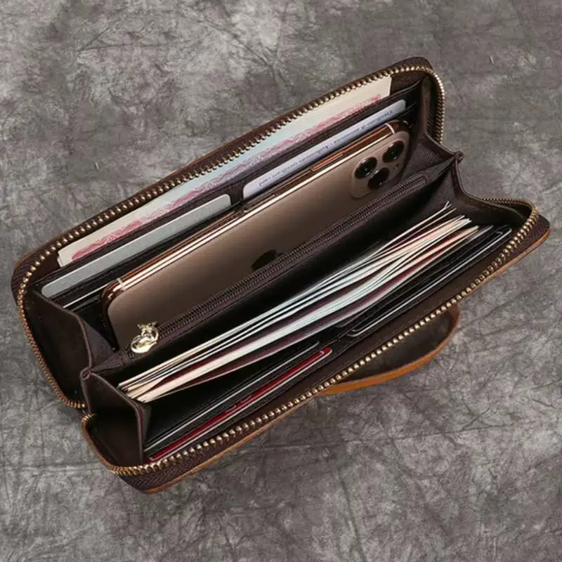MOTAORA 2025 New Casual Genuine Leather Women Wallet Cowhide Solid Colour Retro Coin Purse Female Luxury Handmade Wallets Ladies