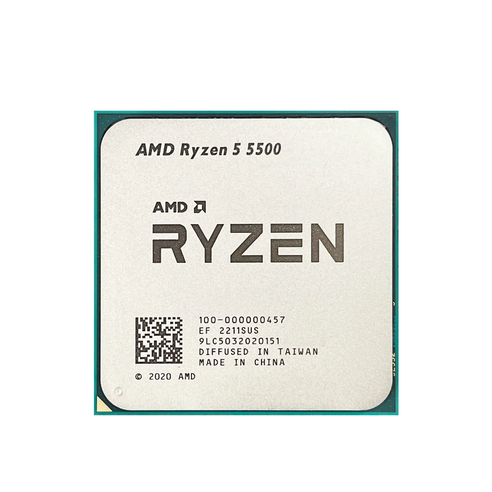 معالج الألعاب AMD Ryzen 5 5500 الجديد 7NM 6-Core 12-Thread DDR4 L3=16M 3.6 جيجا هرتز مقبس AM4 65 واط R5 5500 ولكن بدون مروحة