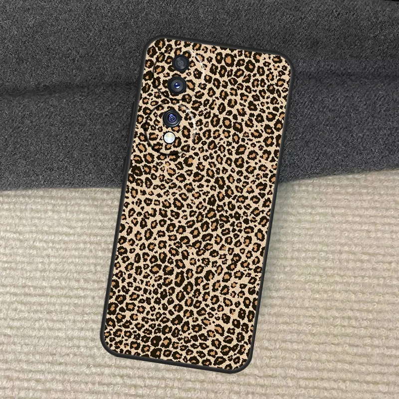 حافظة بطبعة الفهد لهاتف Honor Magic 7 Lite 5 6 Honor 200 Pro X8b X9a X8a X8 X9 X9c X9b 50 70 90 Lite Cover