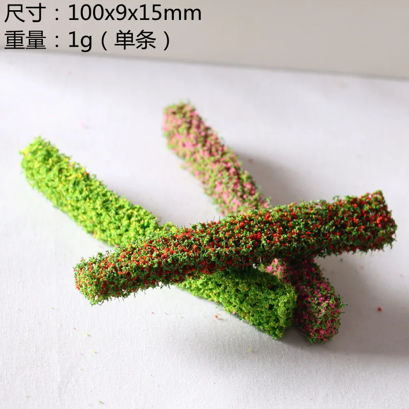 3Pcs Mini Creative Simulation Flower Bed Green Plant Belt Miniature Garden Doll House Moss Vegetation Micro Landscape Decoration