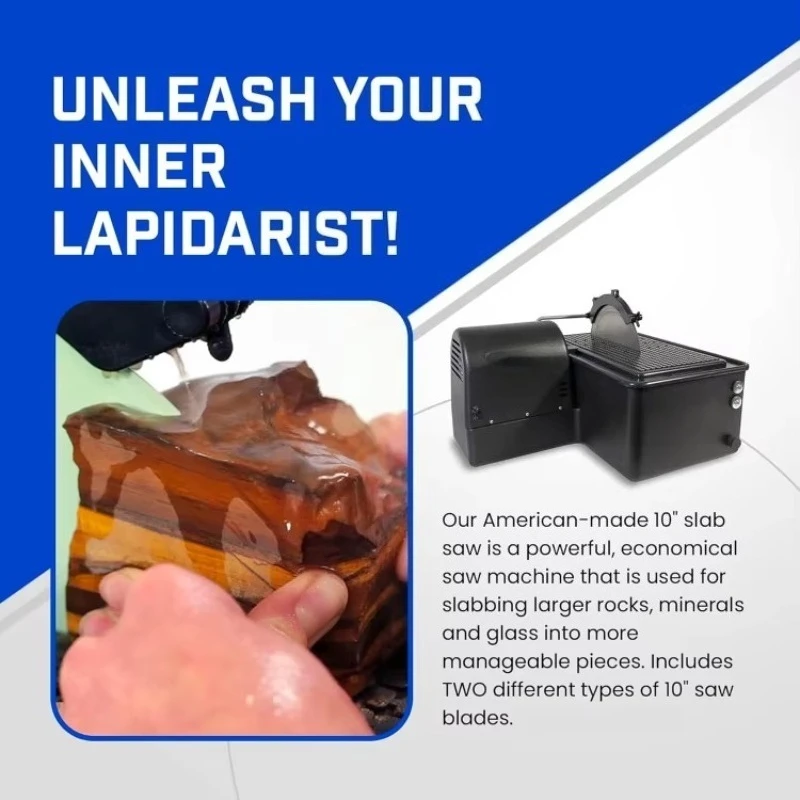 منشار بلاطة معدات جواهري جديد مقاس 10 بوصات - منشار مبلل لقطع الحجر والصخور والزجاج وآلة لقطع الصخور L #3