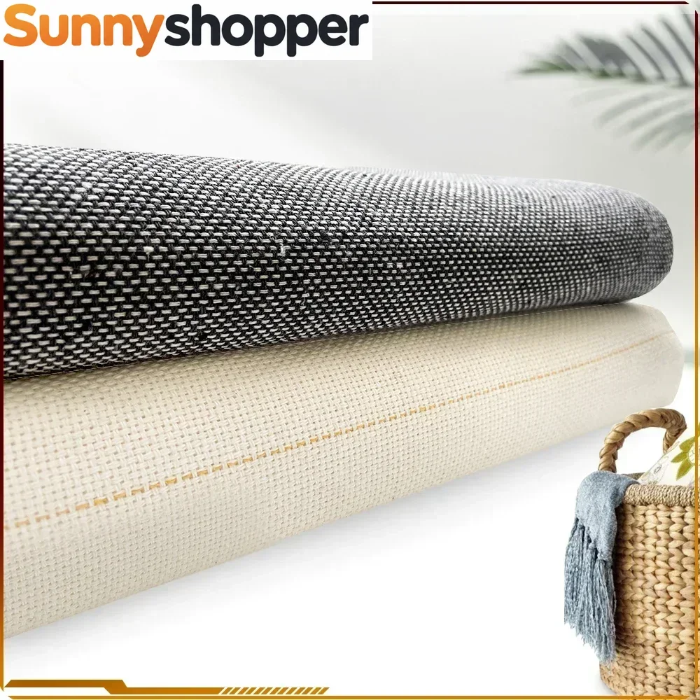 1.5x4m Tufting Cloth with Yellow Marked Lines for Rug Tufting DIY Monk Cloth Rug Tufting Kit for Punch Needle Rug Hooking
