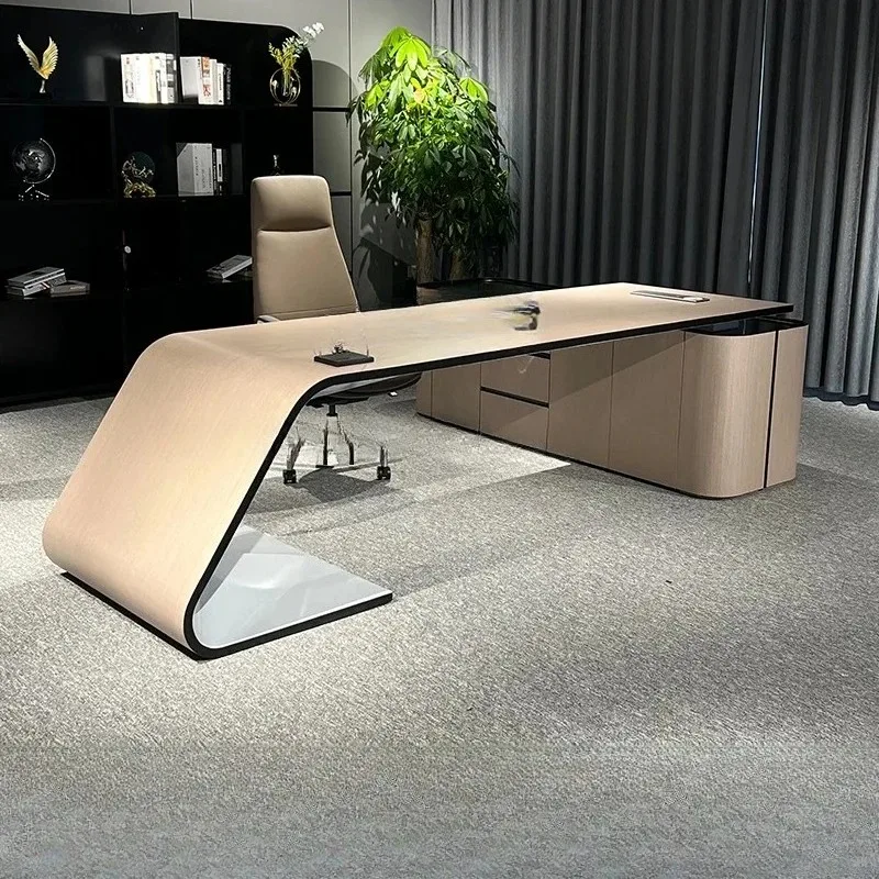 CZ-6  Boss Desk Simple Modern Desk Office High-end Atmosphere Single Seat Multi-function President Desk