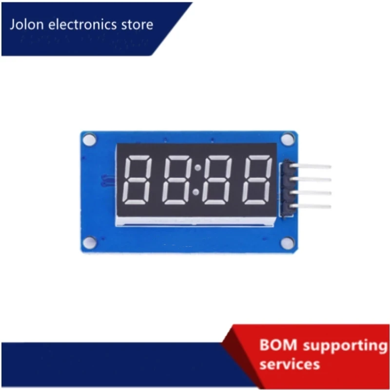 LED Display Module TM1637 for 7 Segments, 4 Drills, Digital Anode Red Meter, 4 Serial Driver Boards