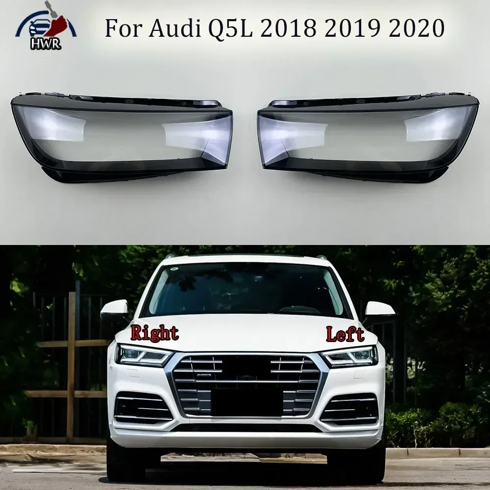 

For Audi Q5L 2018 2019 2020 Transparent Headlight Cover Headlamp Shell Clear Lens Plexiglass Replace Original Lampshade