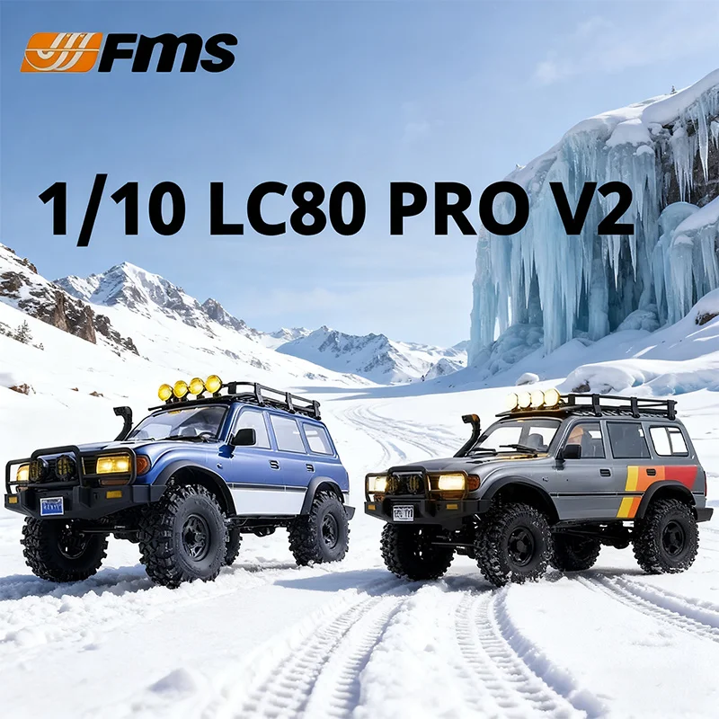 

FMS 1/10 FCX 10P Land Cruiser LC80 PRO V2 RC Brushless Remote Control Electric Off-Road Climbing Model Car High And Low Speed
