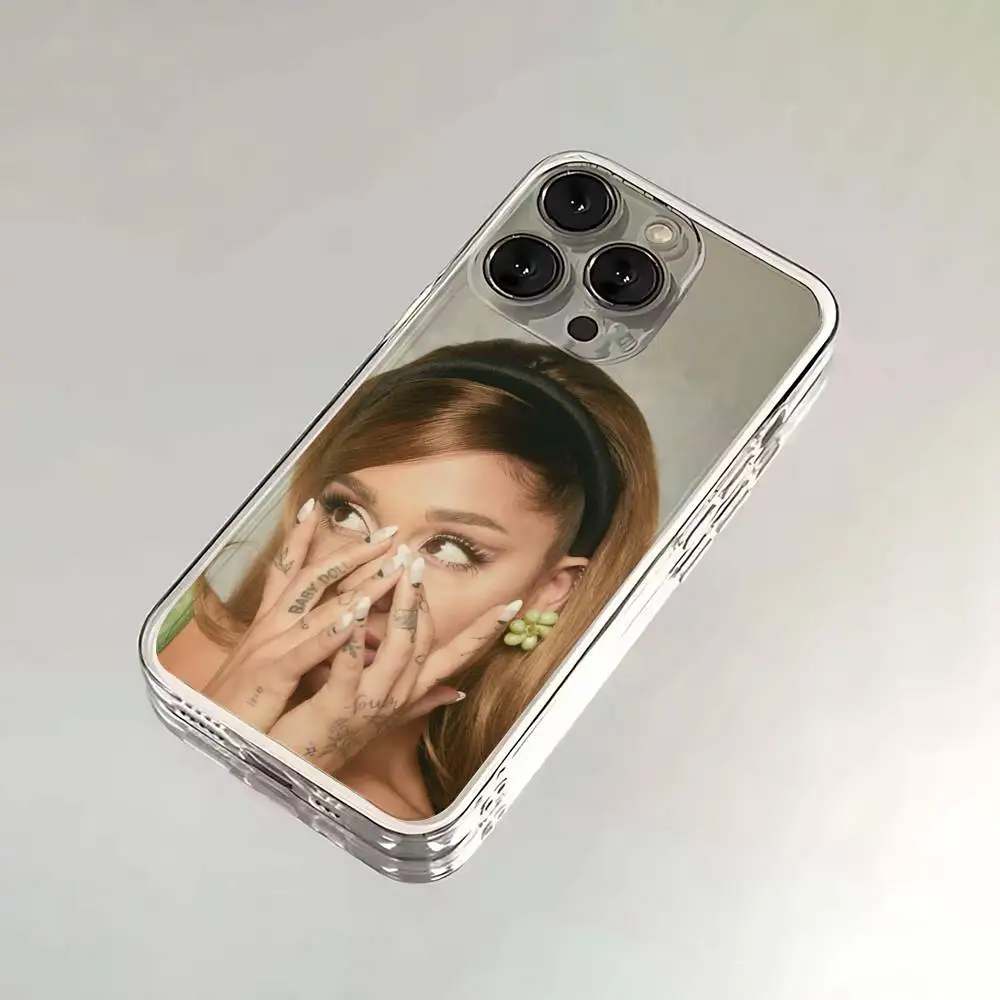 Funda de teléfono Hot Singer A-Ariana G-Grandes para iPhone 17,16,15,14,13,12,Pro,Max,Plus,E,SE4,Air,Mini cubierta transparente