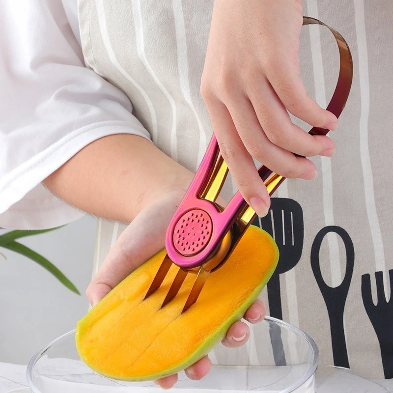 304 Stainless Steel Mango Granulator, Dicing Fruit and Digging Meat Spoon