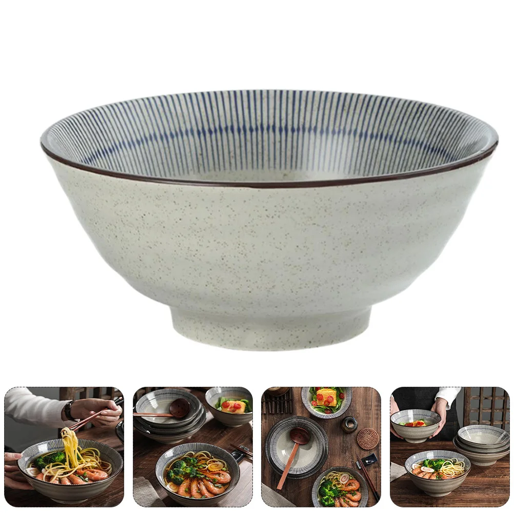 

1Pcs Ceramic Soup Bowl Bowl Non-Slip Bottom for Noodles Salad Pasta Food Serving Tableware