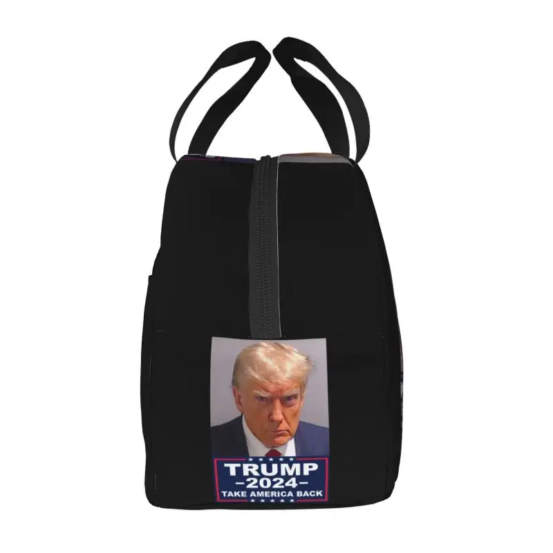 Custom Trump Take America Back Lunch Bag Leakproof Cooler Thermal Insulated Bento Box For Women Kids School Food Tote Bags