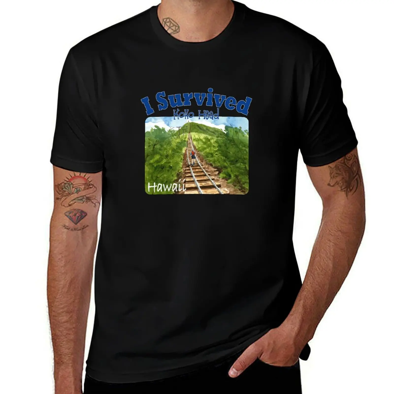 I Survived Koko Head, Oahu, Hawaii T-Shirt animal prinfor boys shirts graphic for a boy graphics oversized t shirt men