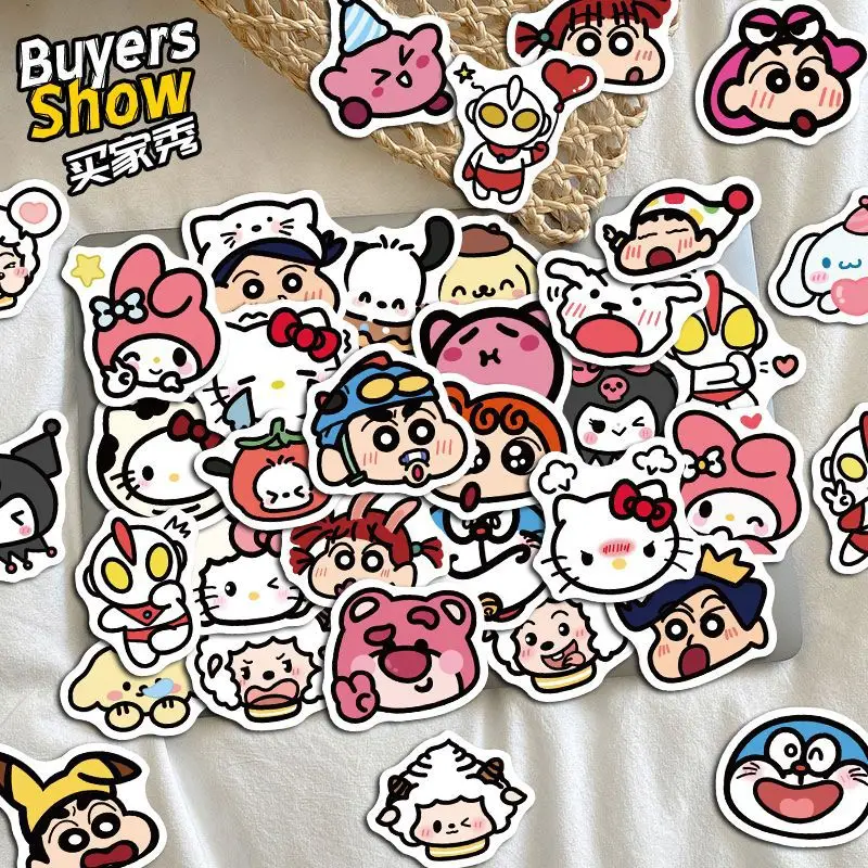 

80Pcs Crayon Shin-Chan Cartoon Waterproof Stickers Kawaii Emoji Suitcase Decoration Waterproof Stickers Diy Girl Gifts Kids Toys